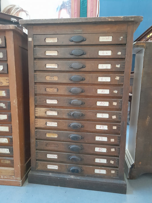 CASSETTIERA da Tipografia 12 cassetti