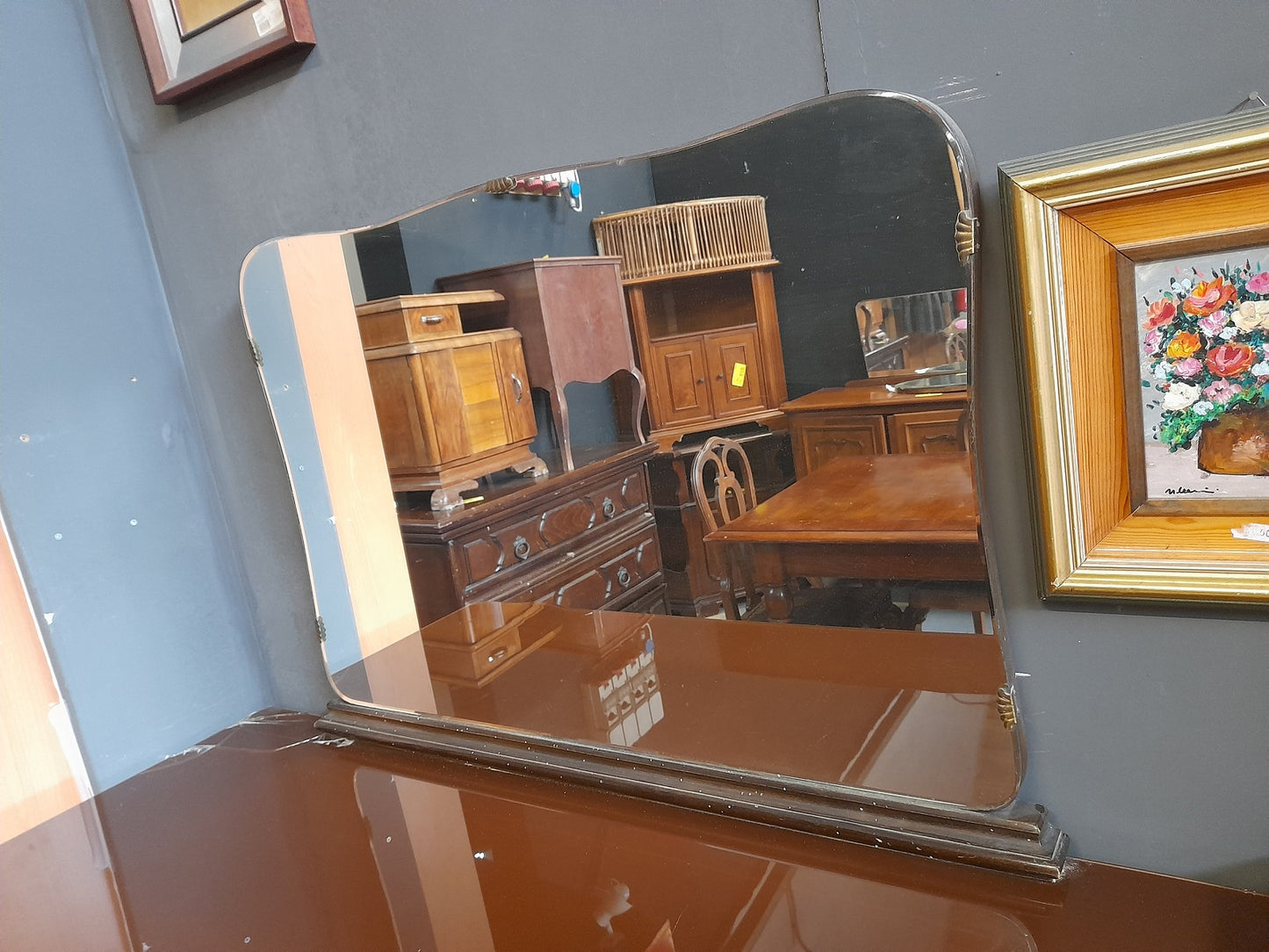 COMO' in radica con specchio