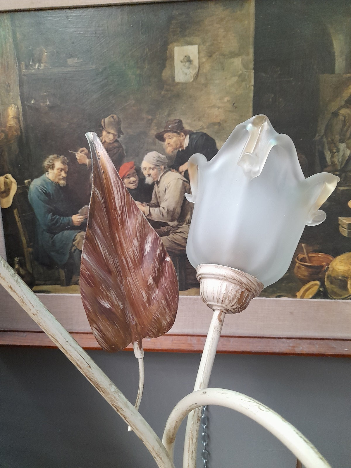 LAMPADA Giglio in ferro battuto
