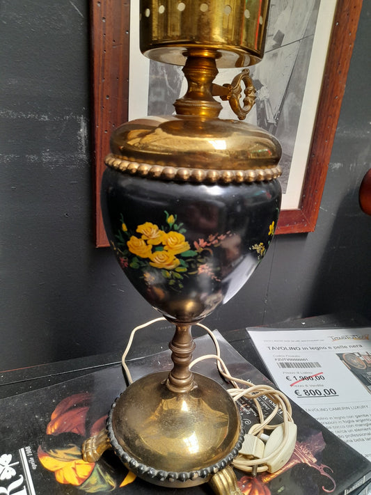 LAMPADA ottone e porcellana