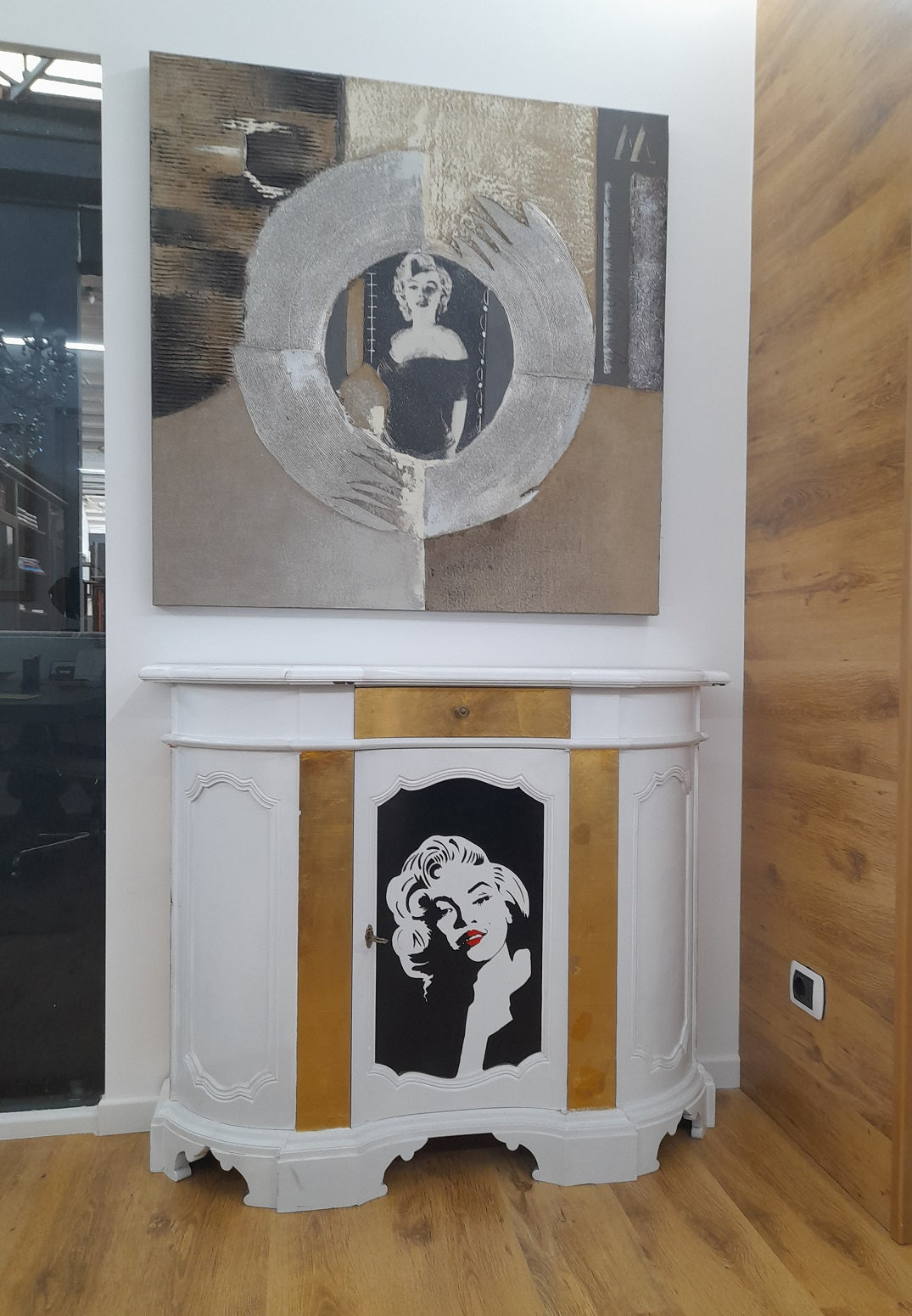 CANVAS Marilin Monroe black&gold