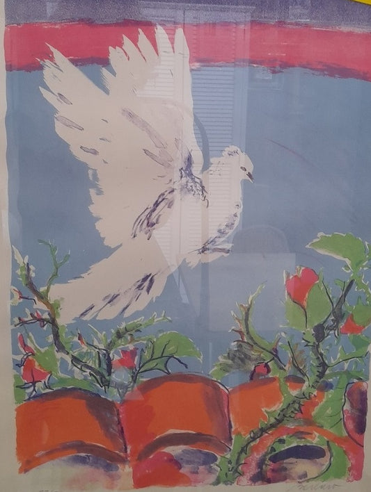 QUADRO Colomba e boccioli