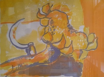 QUADRO Raccolto di girasoli