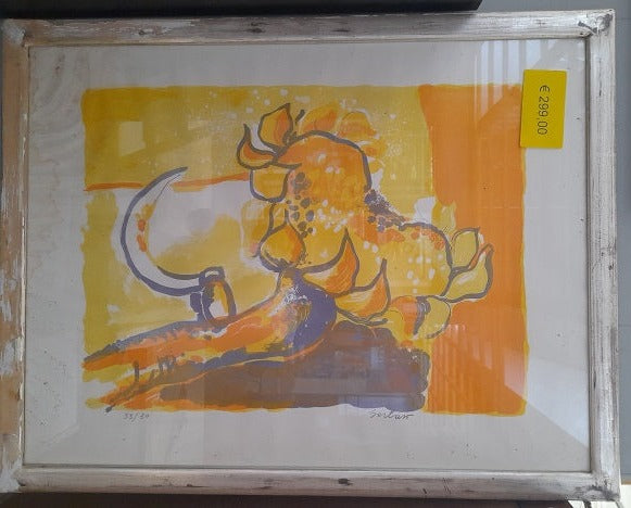 QUADRO Raccolto di girasoli