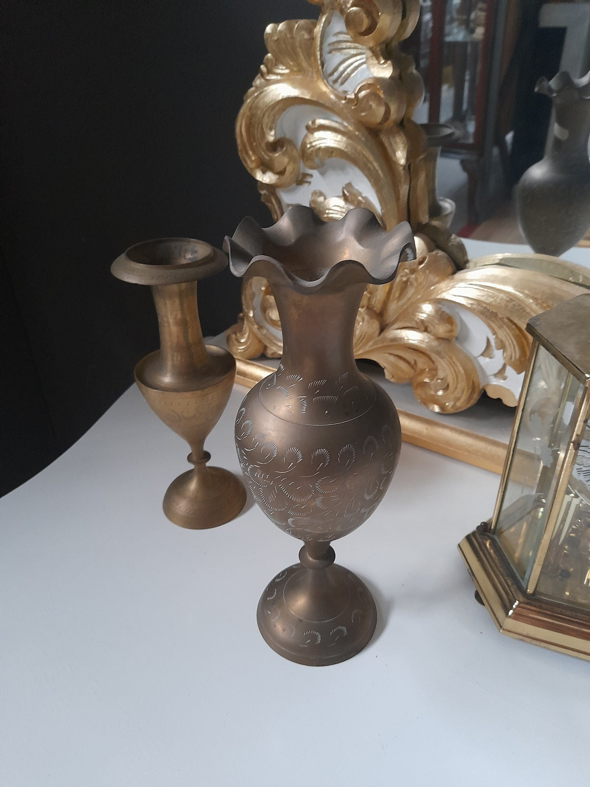 VASO in ottone inciso
