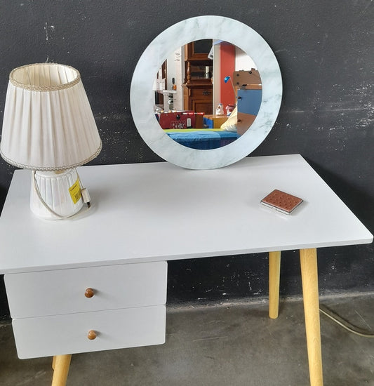 SCRIVANIA bianca con 2 cassetti