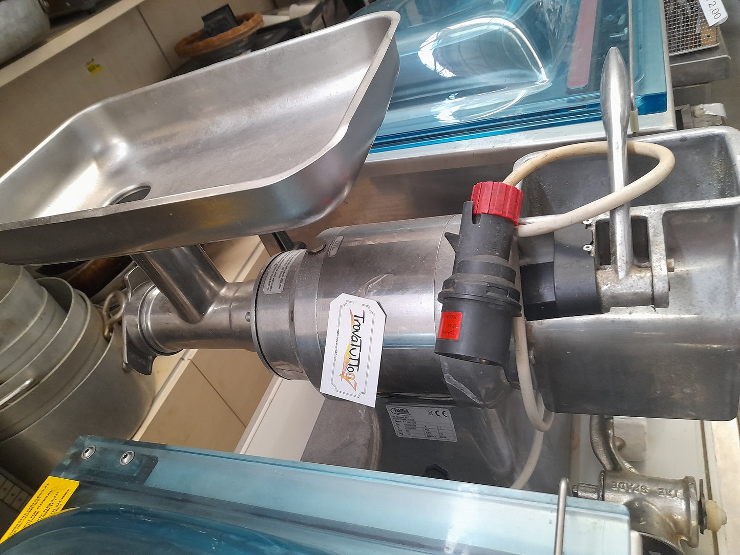 TRITACARNE con GRATTUGIA professionale in acciaio
