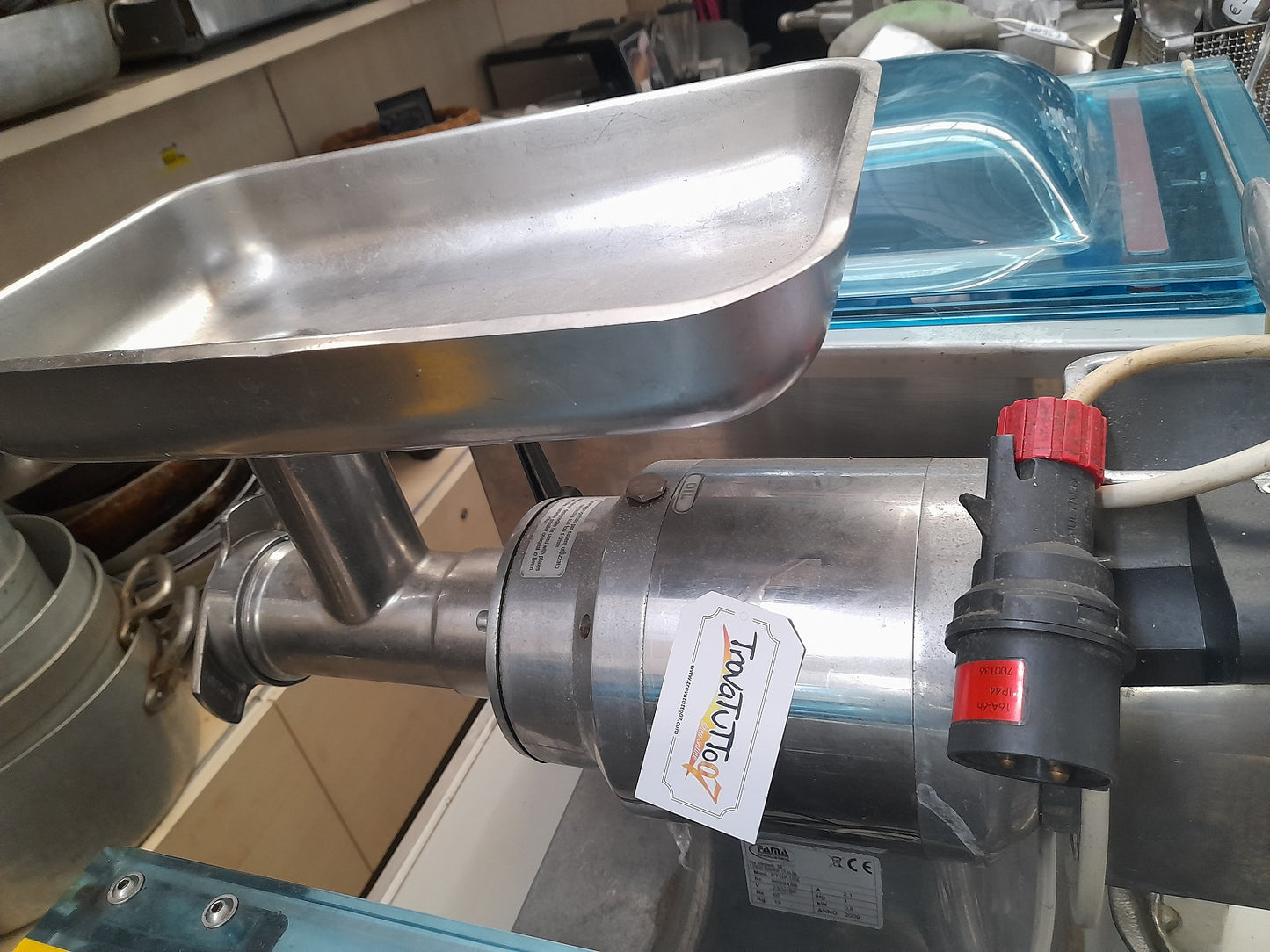 TRITACARNE con GRATTUGIA professionale in acciaio