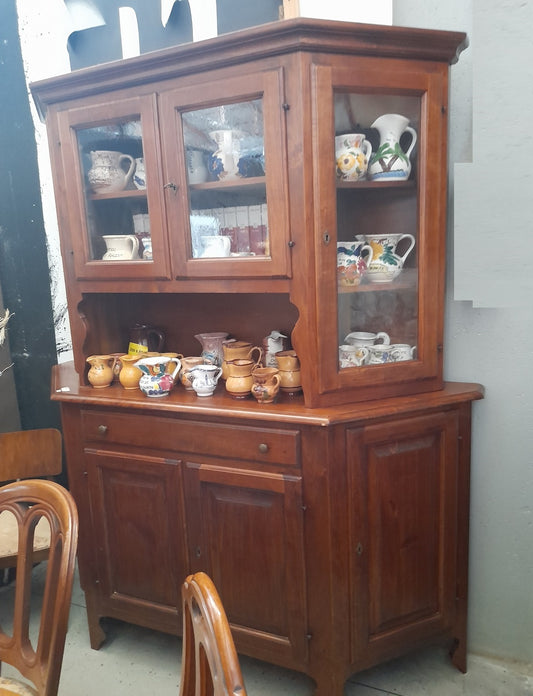 CREDENZA in arte povera con vetrina