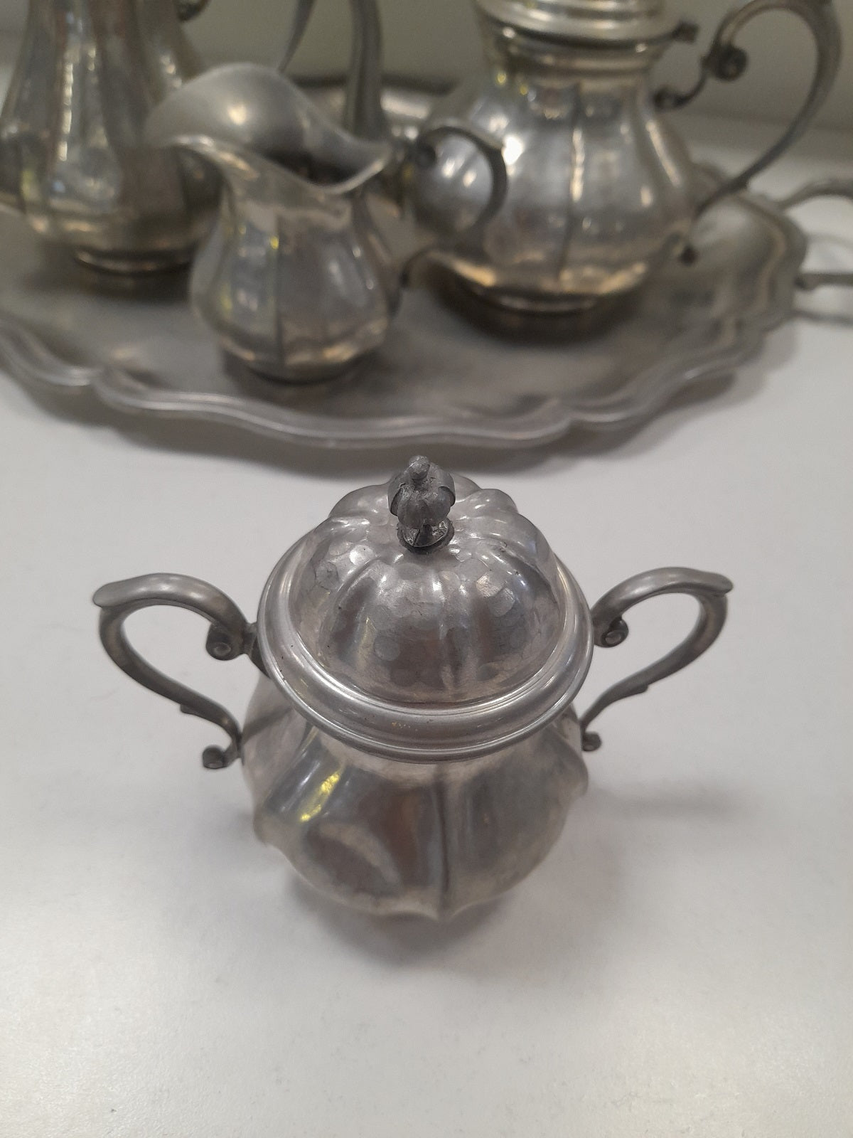 SERVIZIO da tea/caffè in peltro