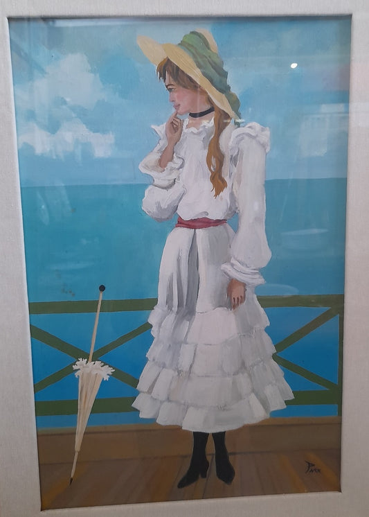 QUADRO Ragazza con l'ombrellino