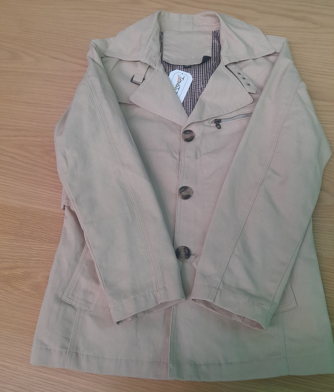 TRENCH corto uomo beige