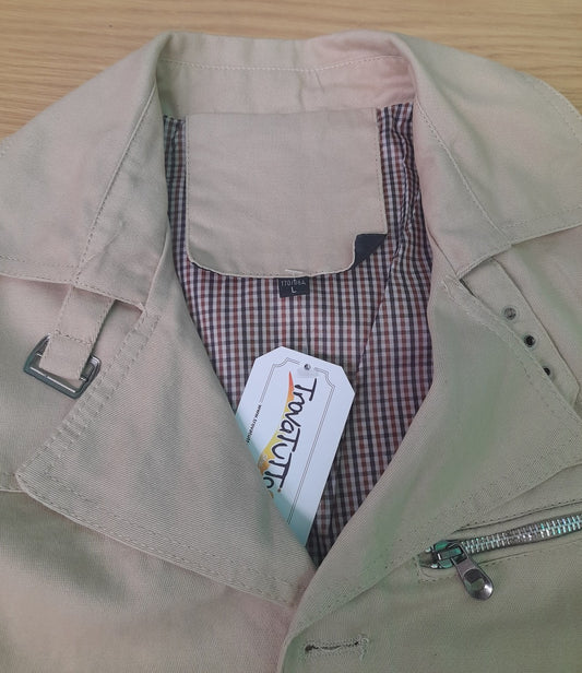 TRENCH corto uomo beige