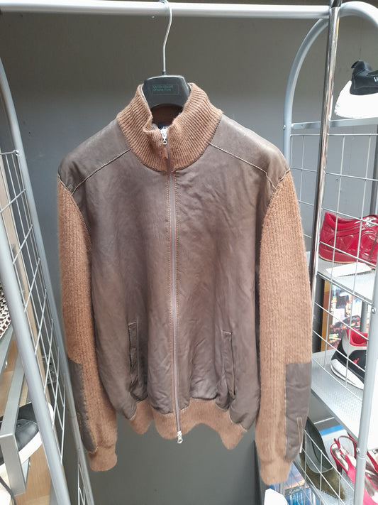 GRAN SASSO giacca uomo in lana e pelle