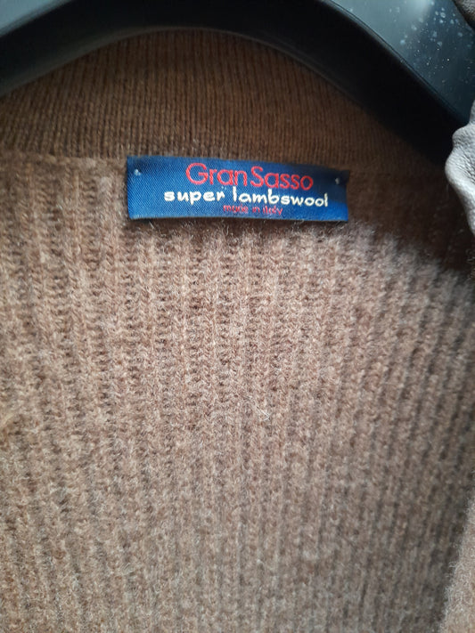 GRAN SASSO giacca uomo in lana e pelle