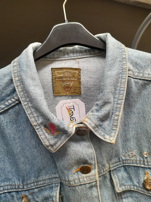 LANDFORM giacca jeans ricamata