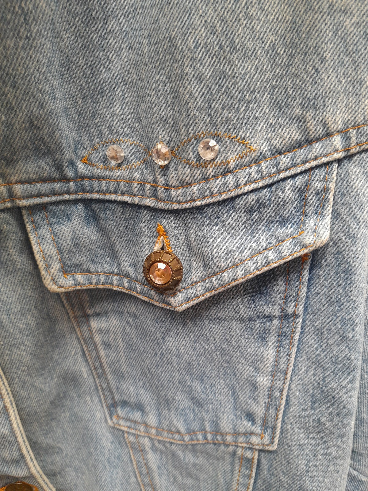 LANDFORM giacca jeans ricamata