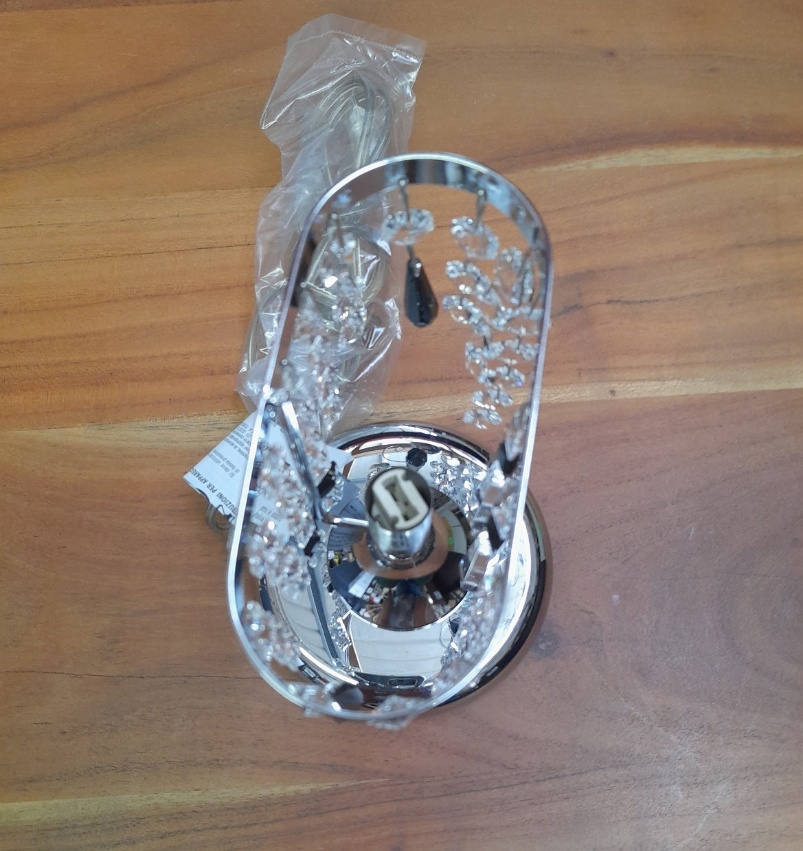 LAILA - Lampada da tavolo con pendagli in cristallo