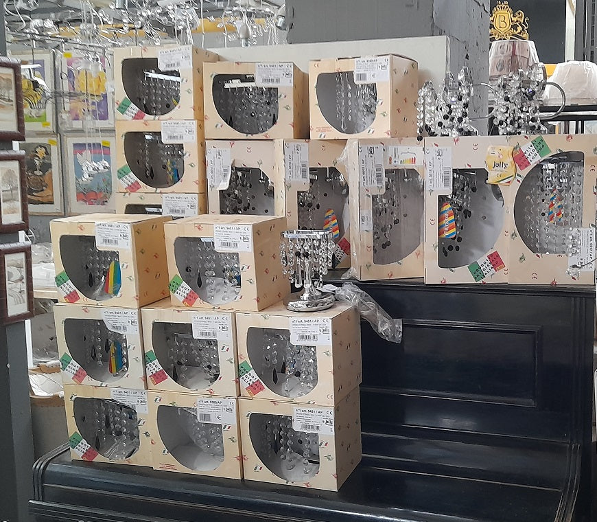 LAILA - Lampada da tavolo con pendagli in cristallo