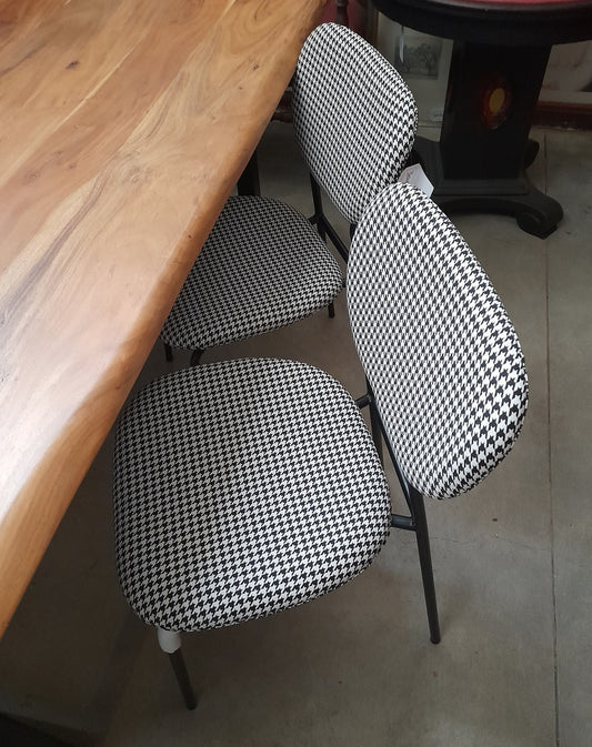 OSCARINE BUSINESS - Set di 2 sedie motivo pied-de-poule