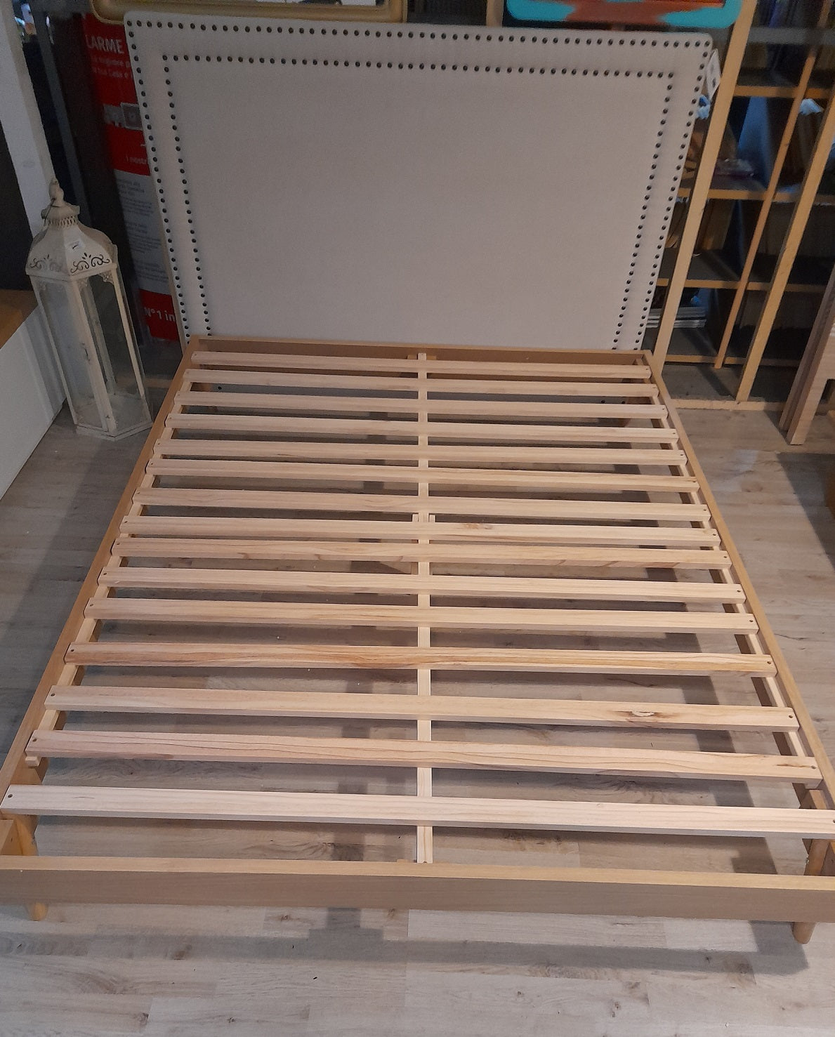 SIXSTIES - Letto vintage con rete a doghe