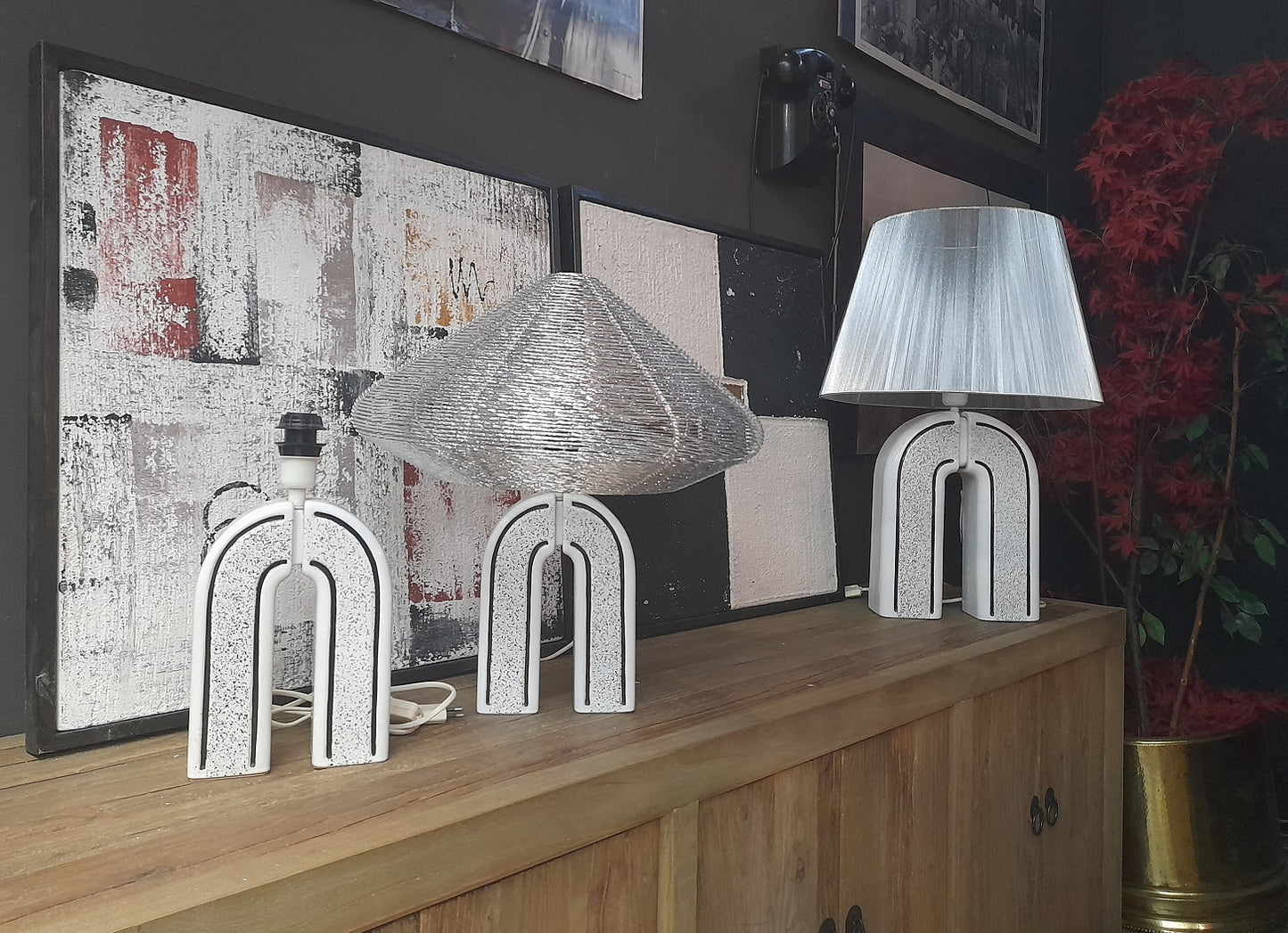 WHITE BOW Small - Lampada in ceramica