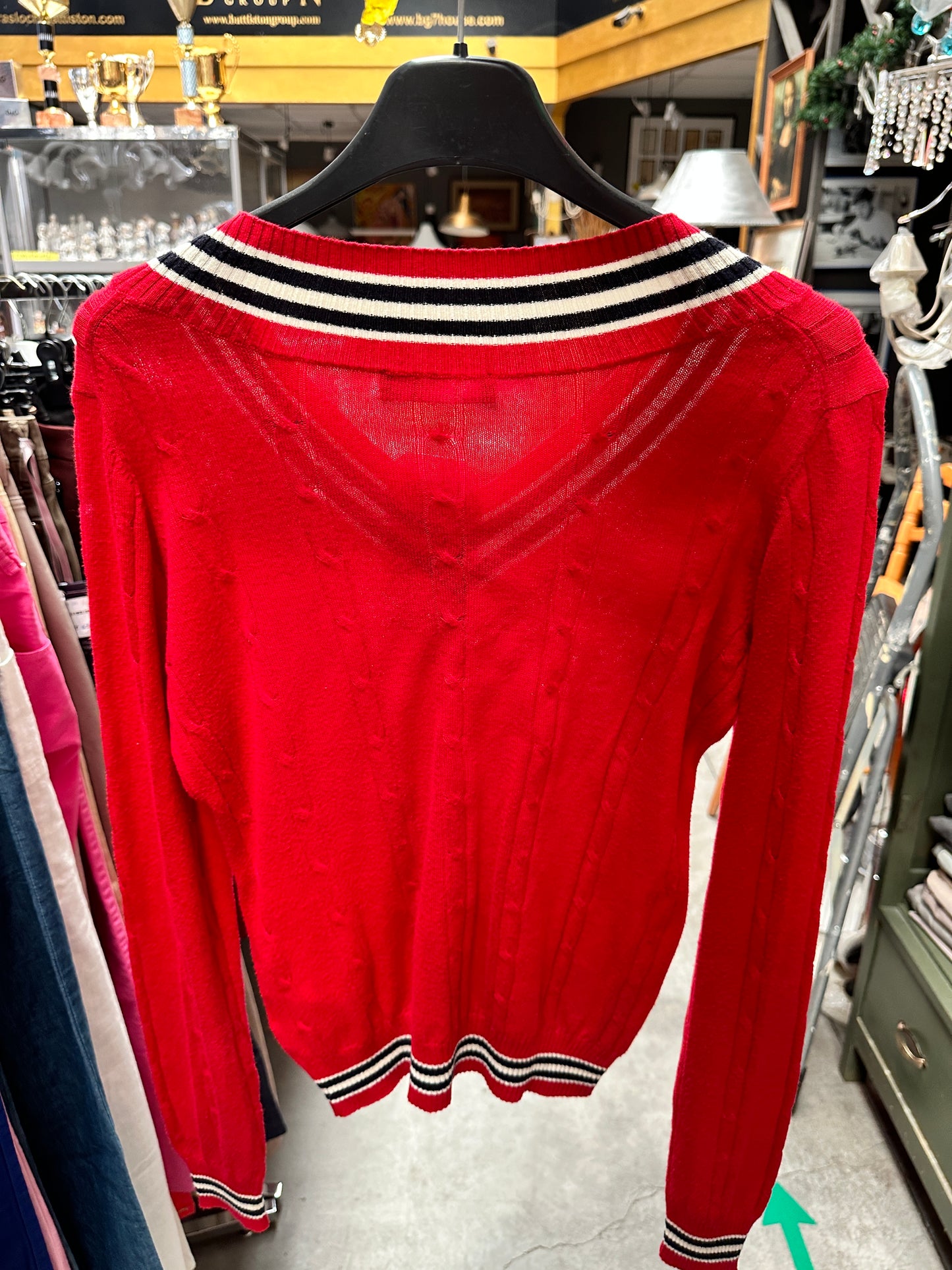 Maglia rossa a righe