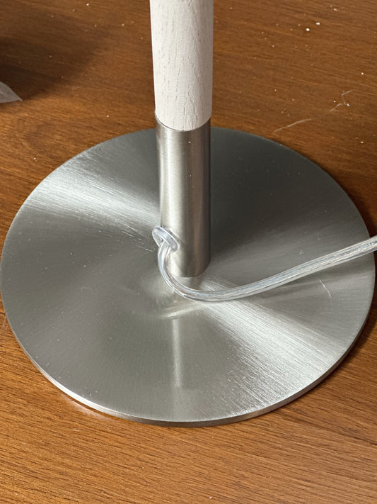 Lampada da tavolo in metallo Accensa Argento e motivo multicolore