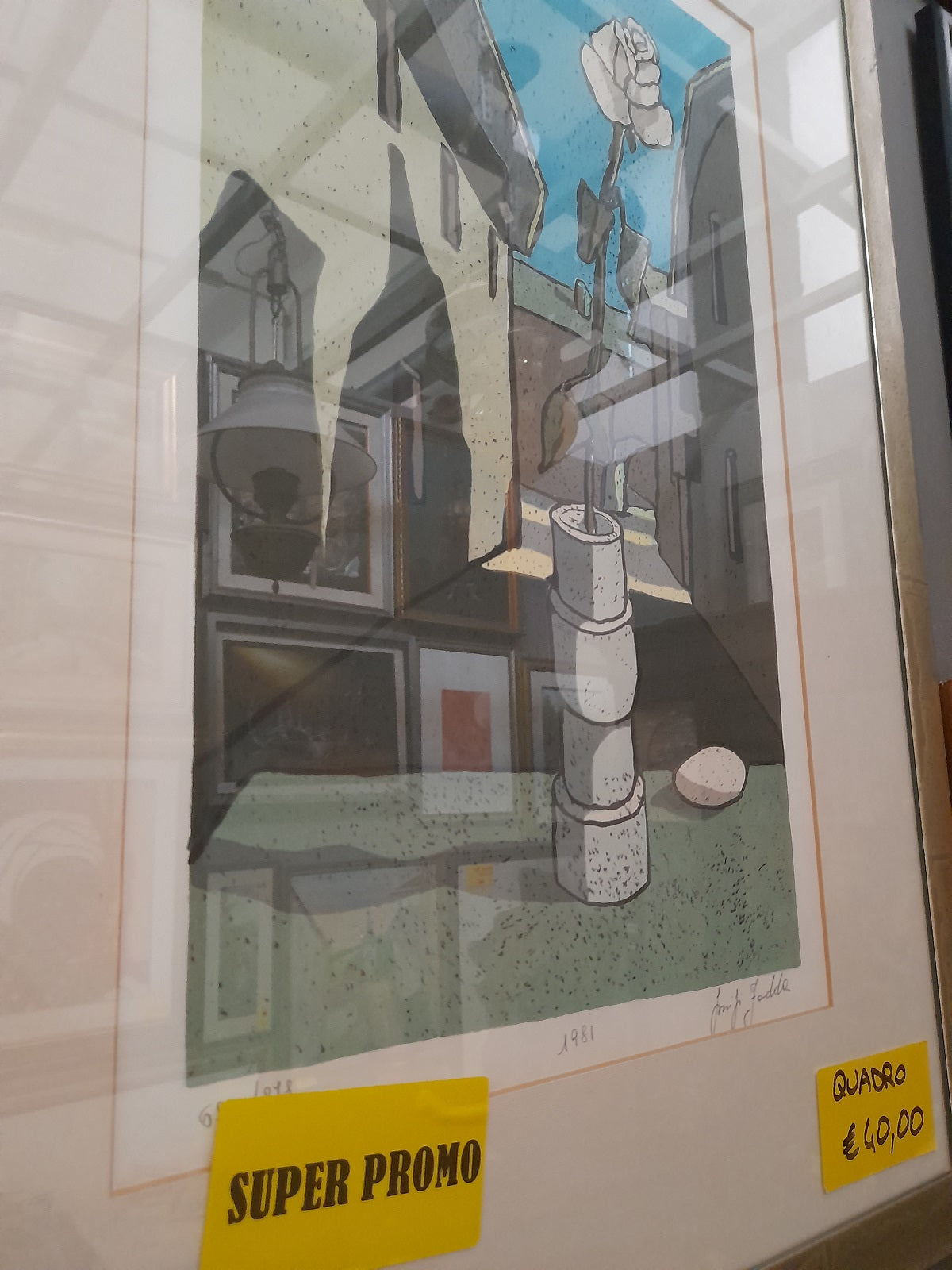 QUADRO rosa bianca