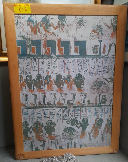 QUADRO legno e tela egiziana