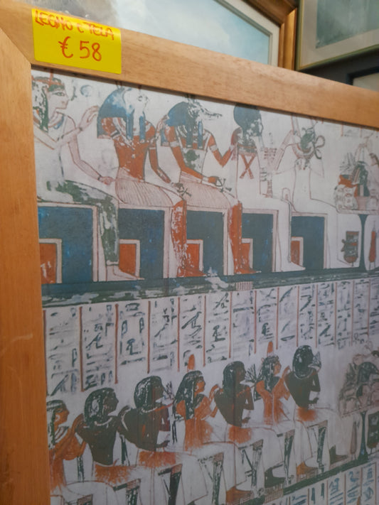 QUADRO legno e tela egiziana