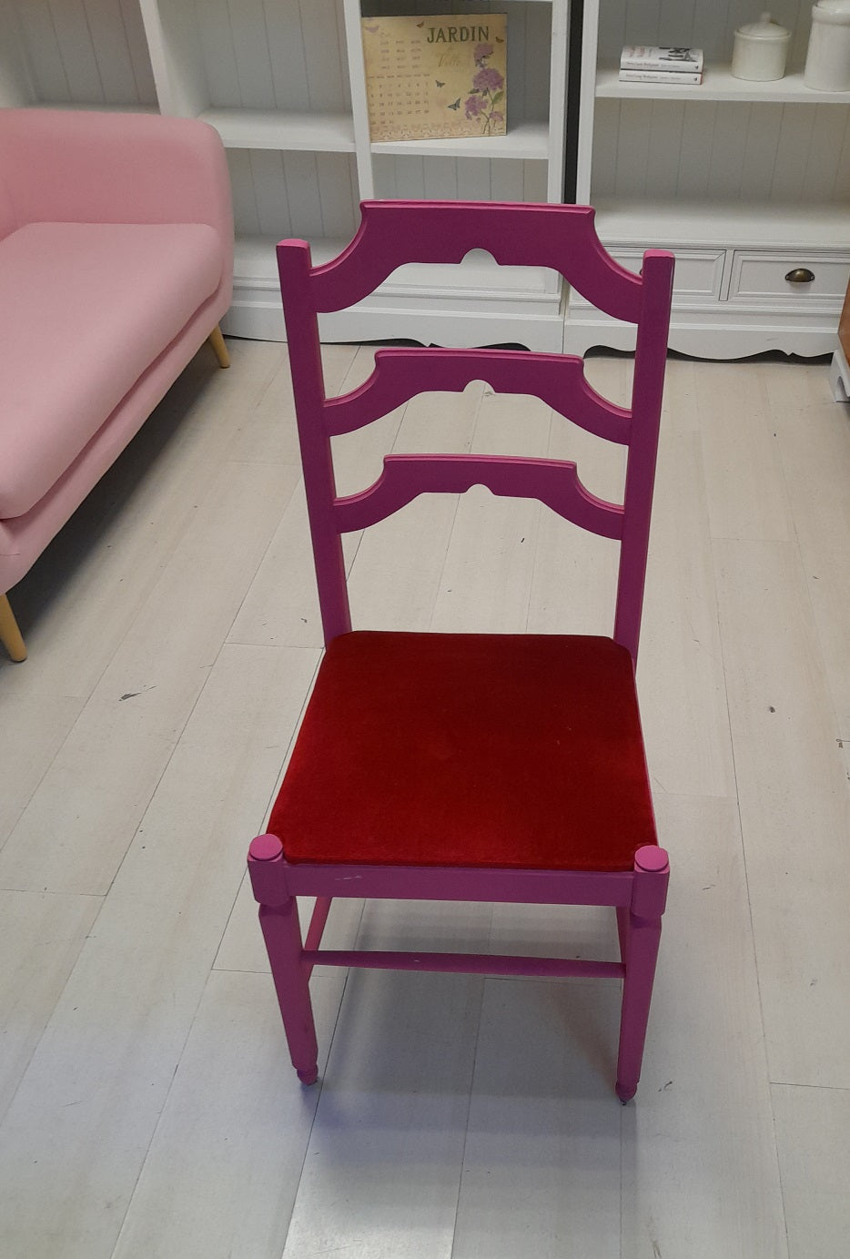 SEDIA rosa dipinta a mano