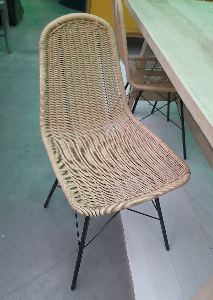 BECKETT - Sedia da giardino in resina intrecciata
