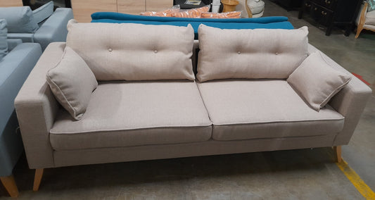BROOKE - Divano letto 3 posti beige