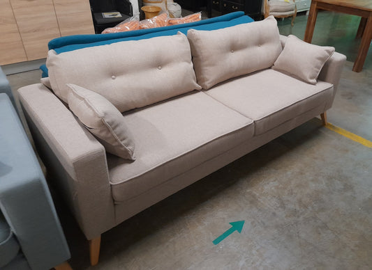BROOKE - Divano letto 3 posti beige