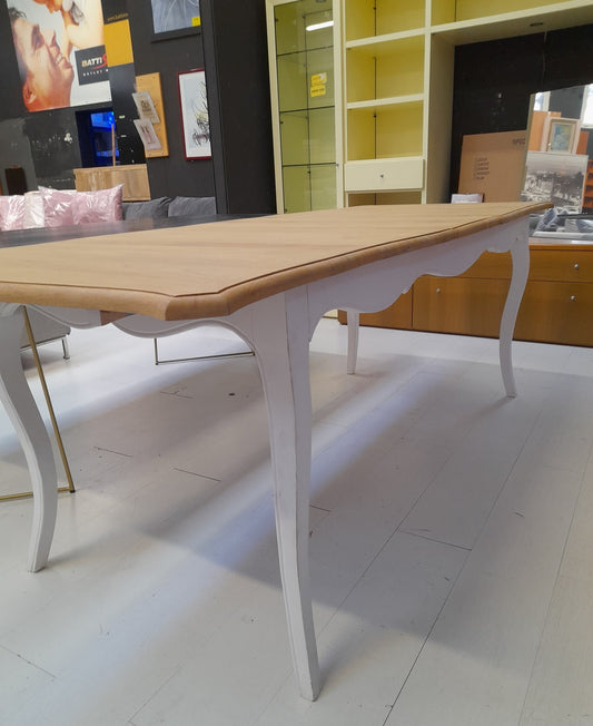 VERSAILLES - Tavolo in mango bianco allungabile 8 a 10 persone