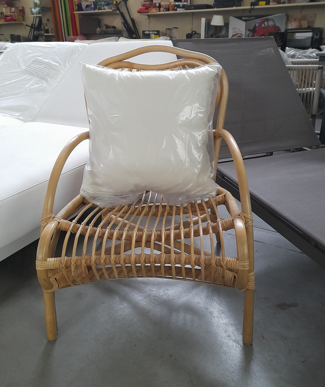 PISCO - Poltrona vintage in rattan