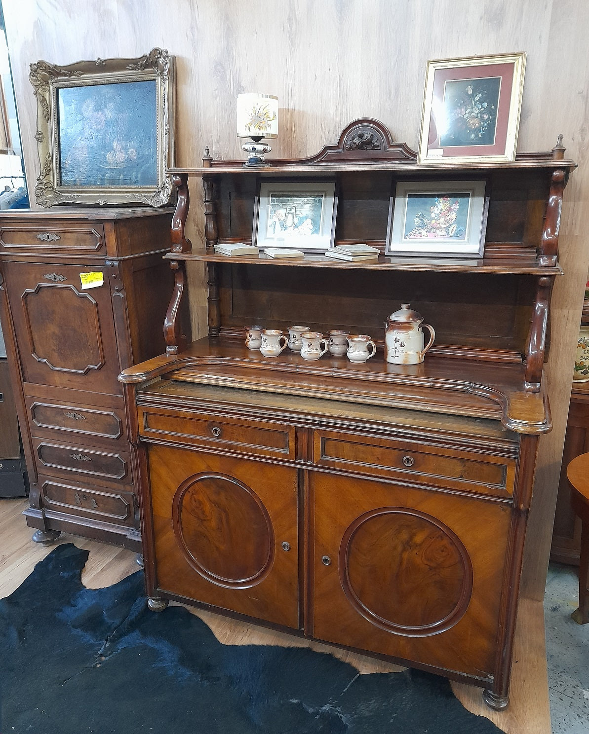 CREDENZA Biedermeier in noce