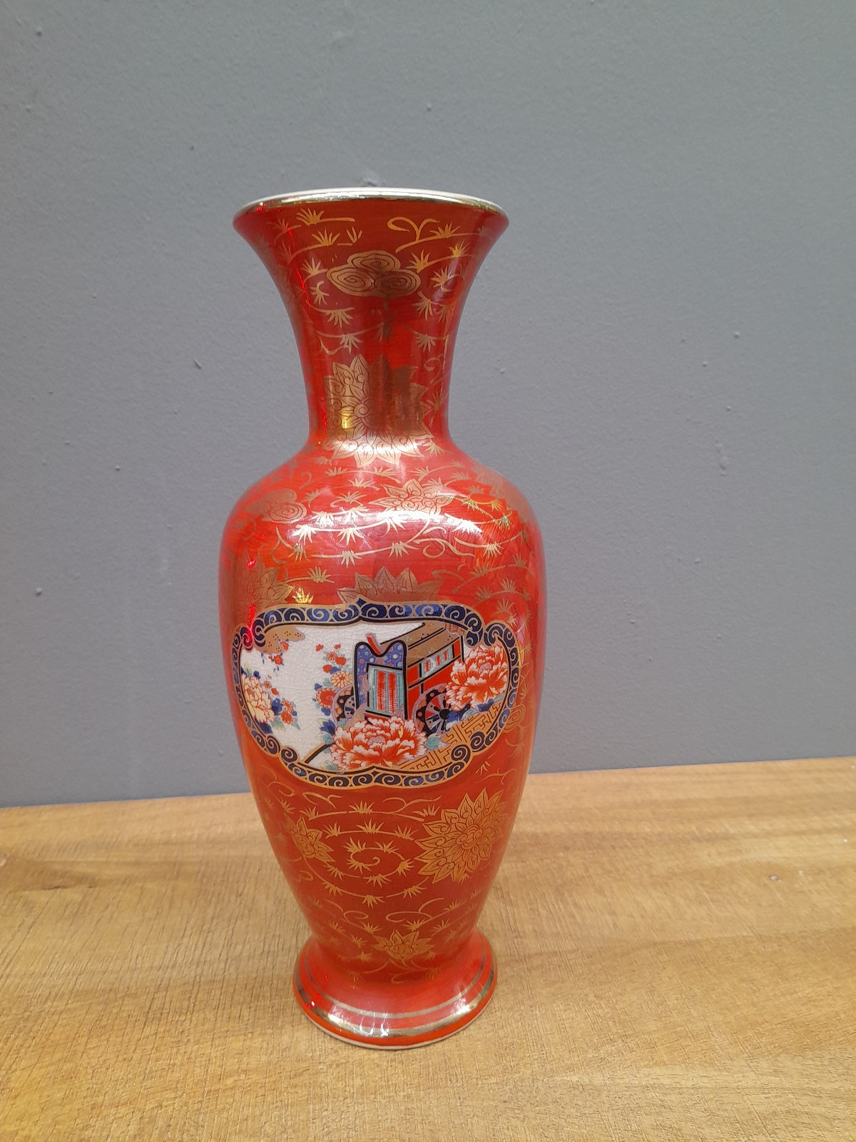 KUTANI Red Flower vaso decorativo