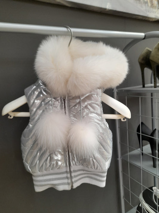 MICROBE smanicato con pelo bambina