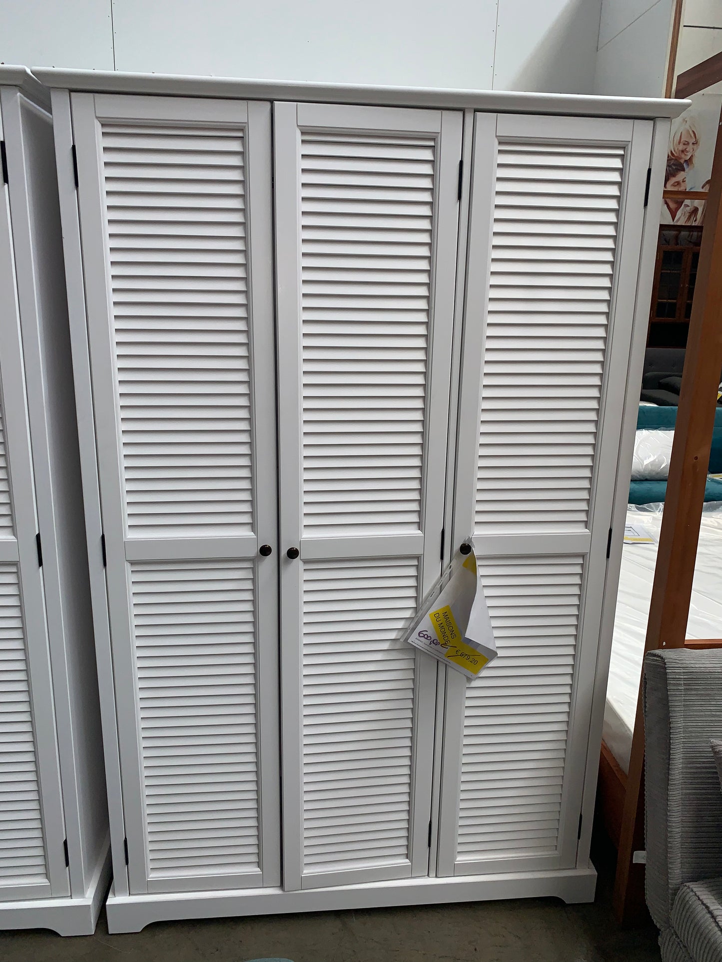 BARBADE - Guardaroba a 3 ante bianco