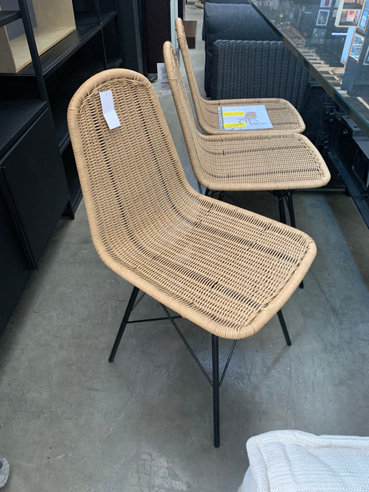 BECKETT - Sedia da giardino in resina intrecciata