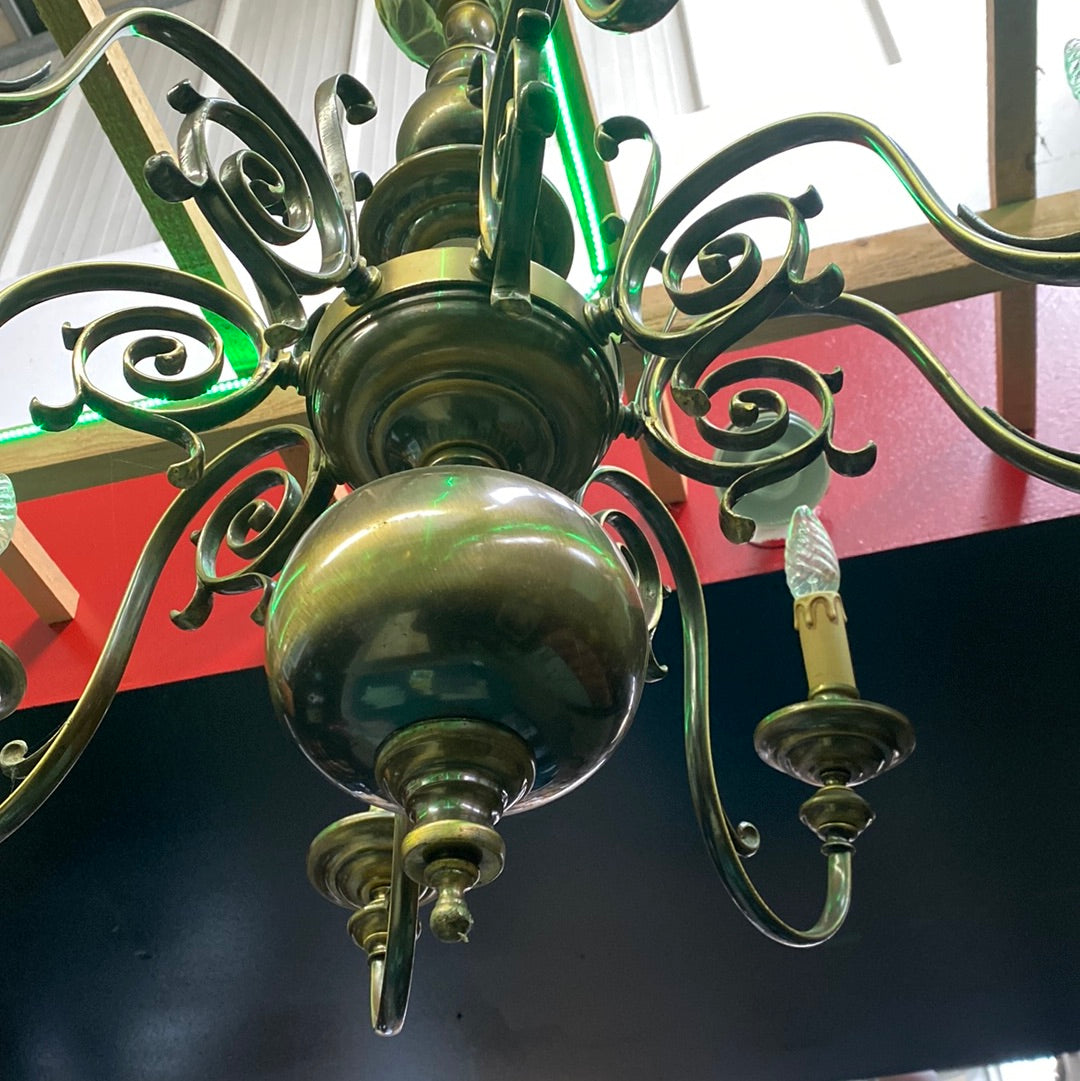 LAMPADARIO ottone 7 luci