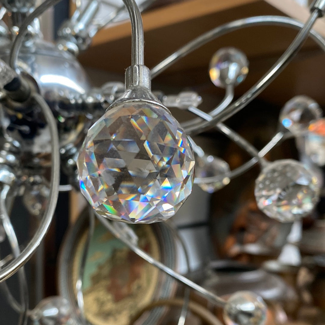 LAMPADARIO acciaio e swarovski