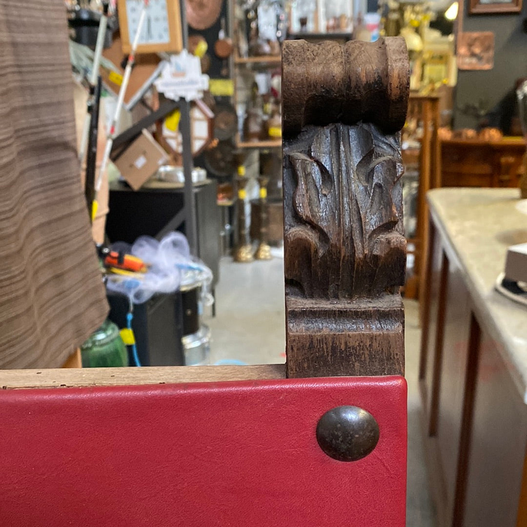 SEDIA in pelle rossa