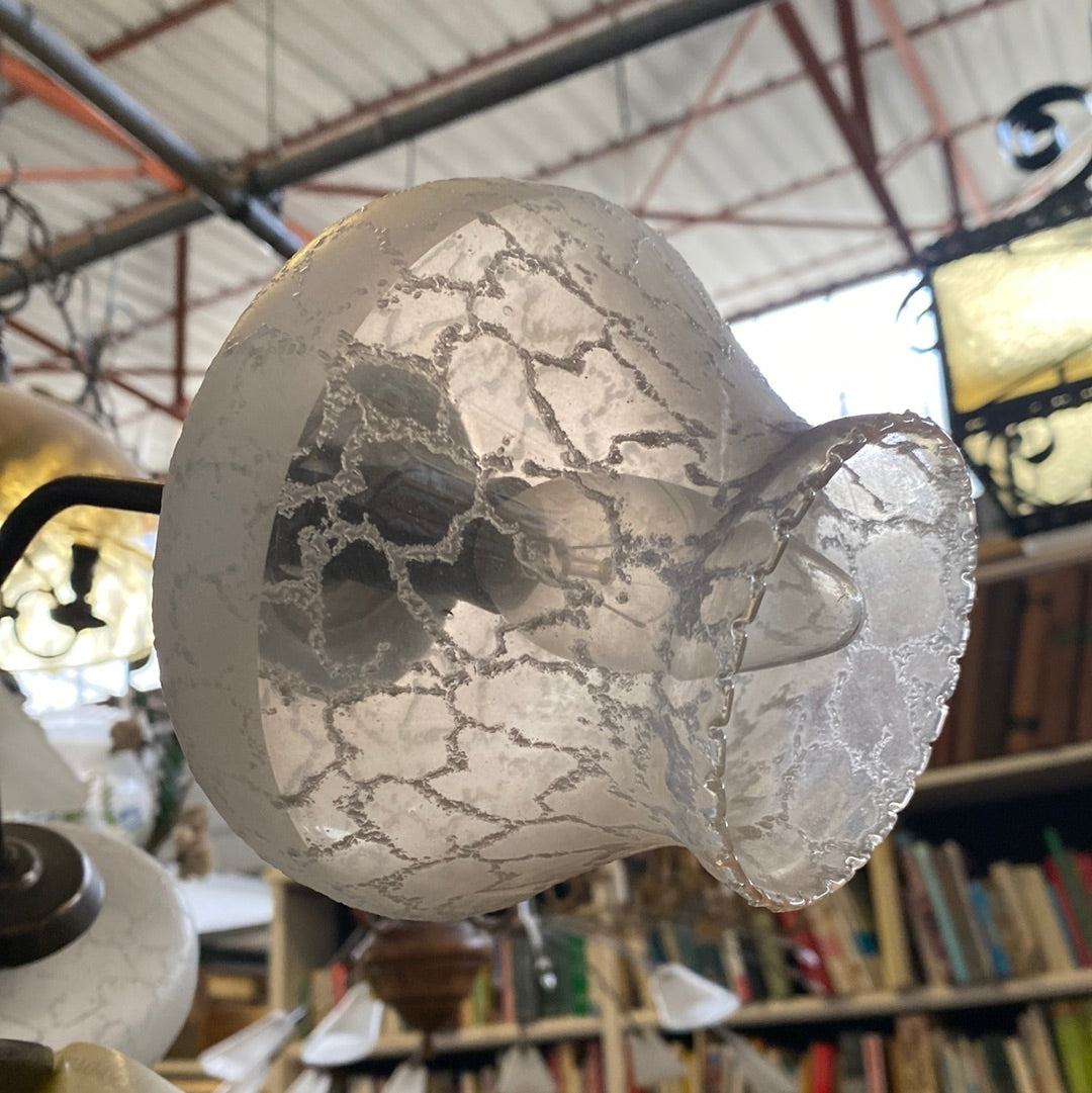 LAMPADARIO vetro e ferro