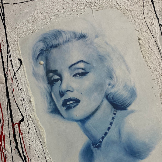 TELA CANVAS Marilin Monroe white&blu