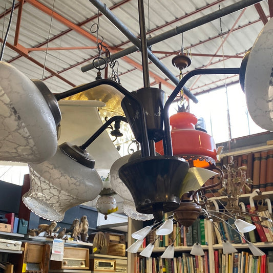 LAMPADARIO vetro e ferro