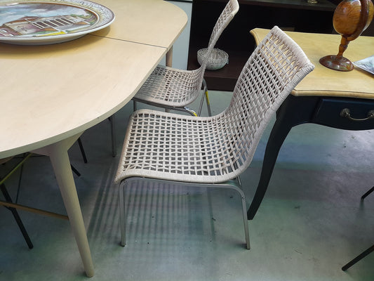 SEDIA in resina intrecciata