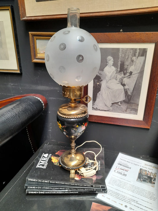 LAMPADA ottone e porcellana